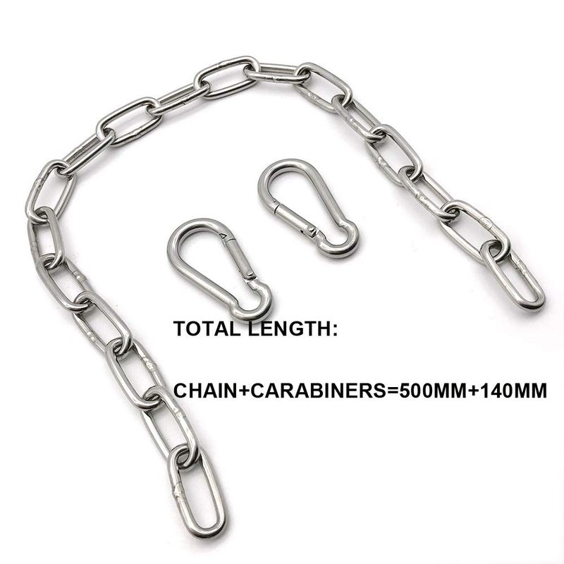 MIKMAYTOO 2 PCS Heavy Duty Stainless Steel Chain 550LB Capacity for Punching Bags Hanging Chair Hammocks Swing Trapeze Yoga (20  4MM-2 PCS) - Image 3